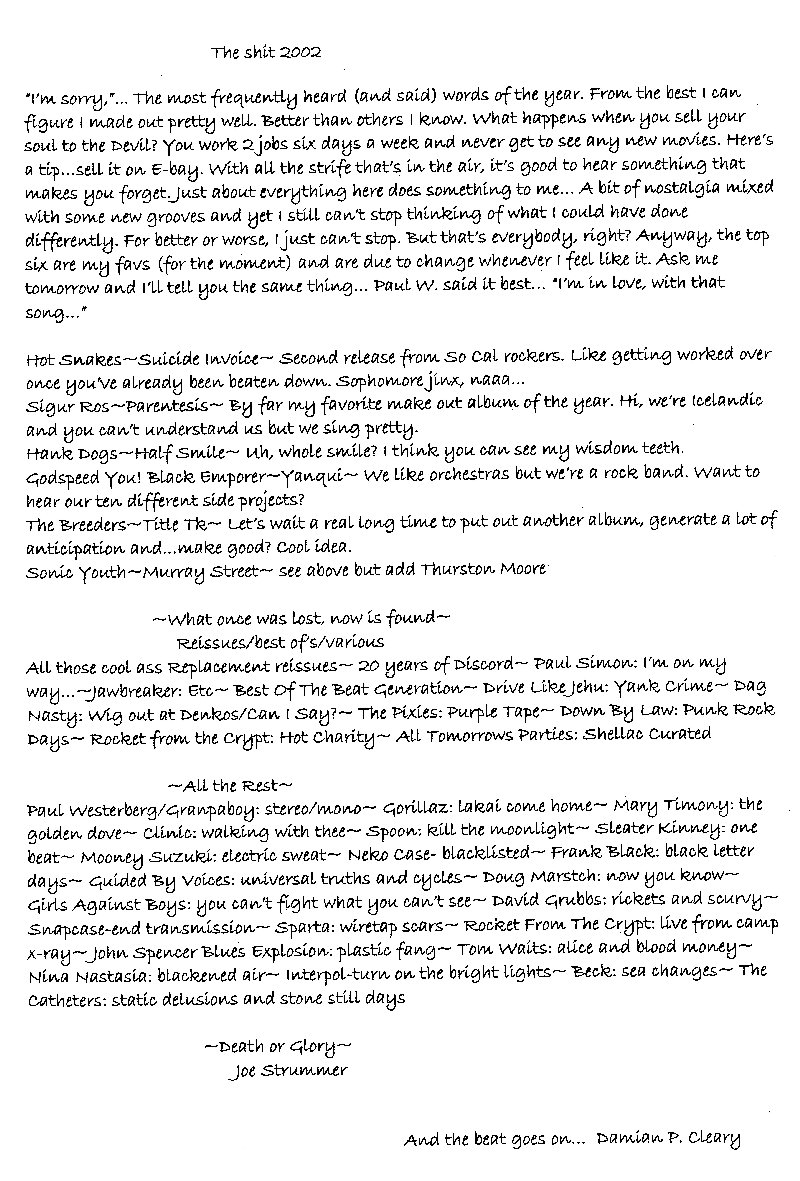 Damian Cleary Poop 2002