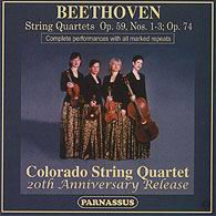 Colorado String Quartet: Beethoven String Quartets Opp 59 and 74