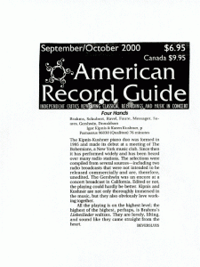 American Record Guide review