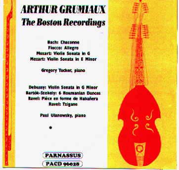 complete contents PACD96028 - arthur grumiaux - the boston recording